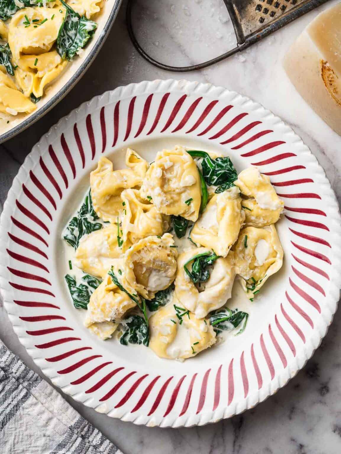 Creamy Cheese Tortellini With Spinach | Nim Pairings