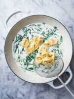 Cheese Tortellini With Spinach And Creamy Wine Sauce | Nim Pairings