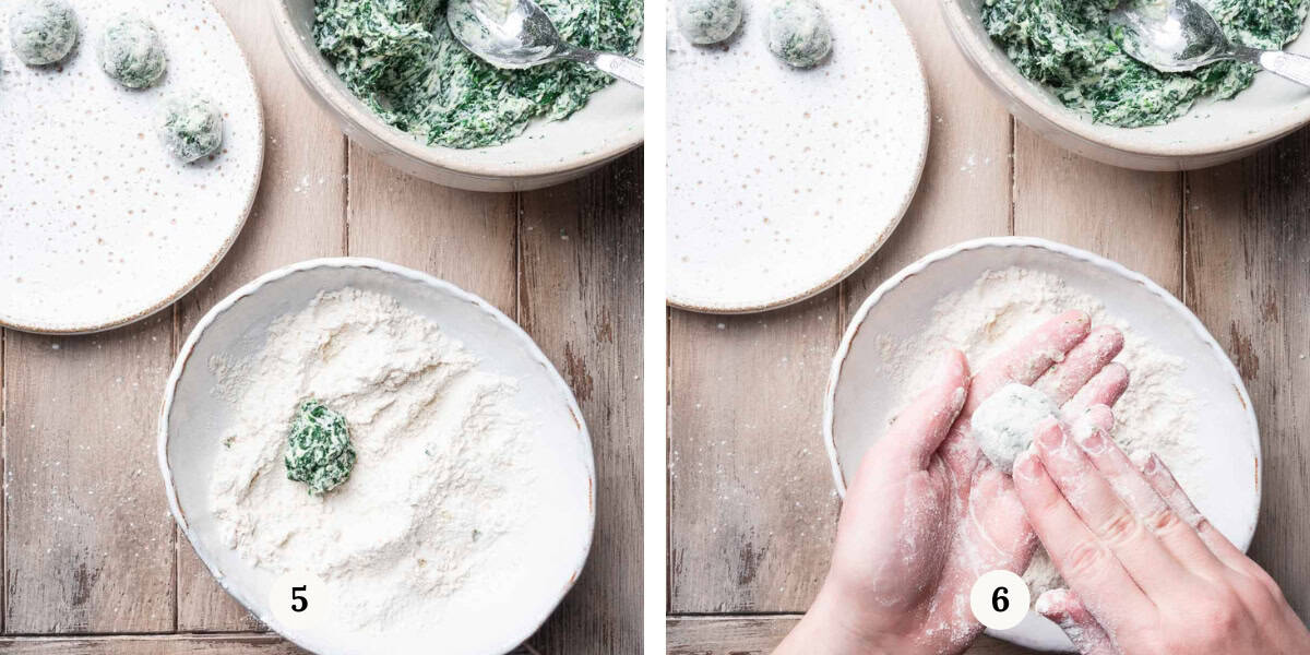 rolling and shaping gnudi.