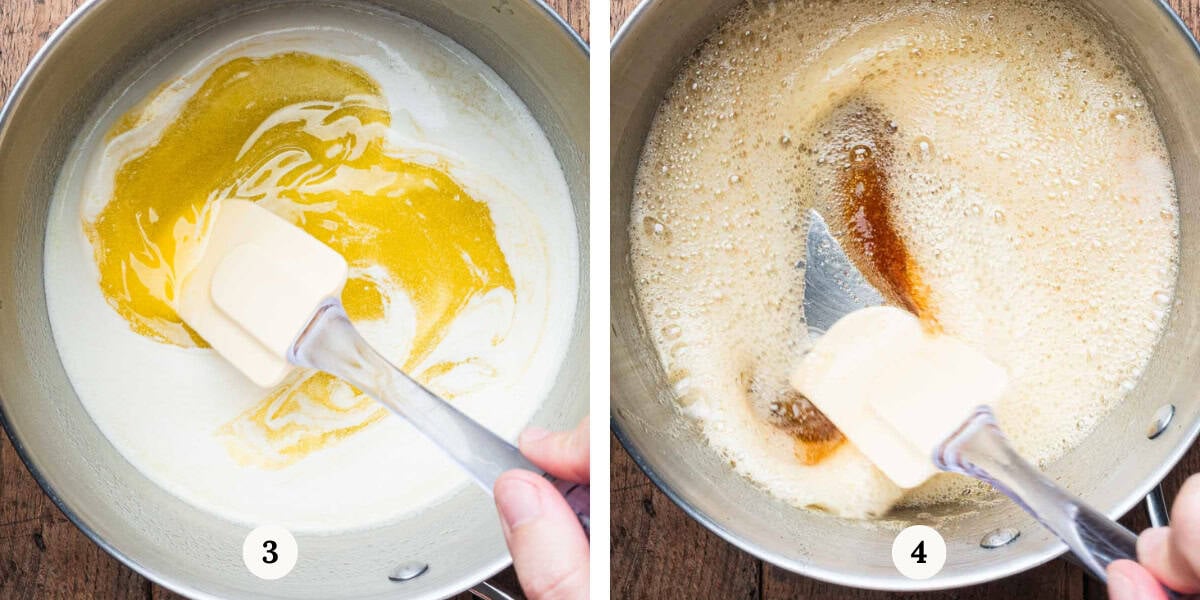 process of browning butter.